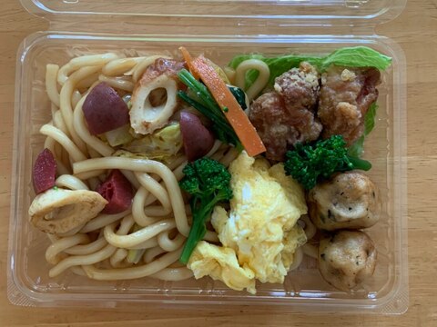 おばあちゃんのお弁当2  カリカリ梅焼うどん